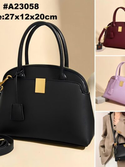 Structured Top-Handle Satchel Bag