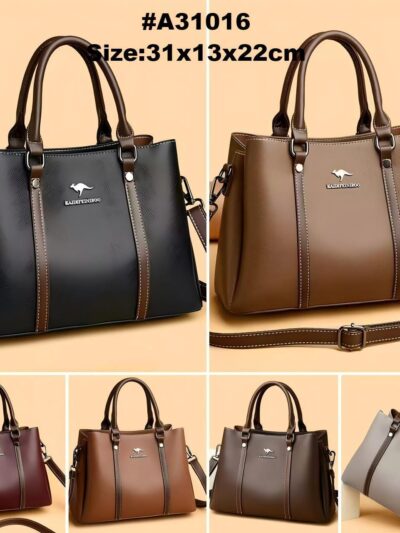 Classic Structured Work Tote Bag